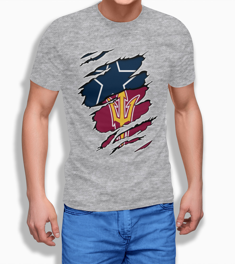 Cowboys Devils Logos Star And Pitchfork T-Shirt