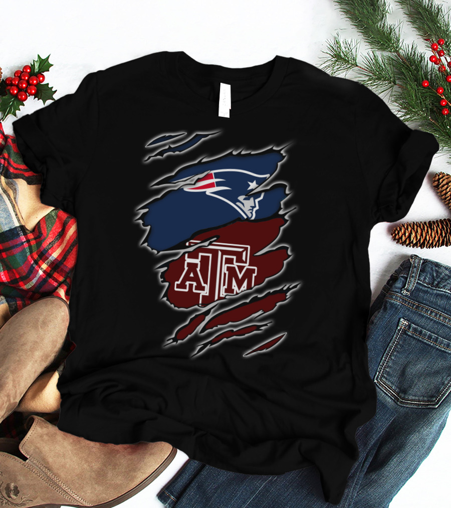 Patriots Texas A&M Aggies Logo Fusion T-Shirt