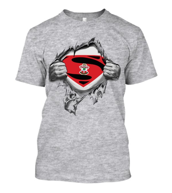 Superman Style Southampton Fc Crest T-Shirt
