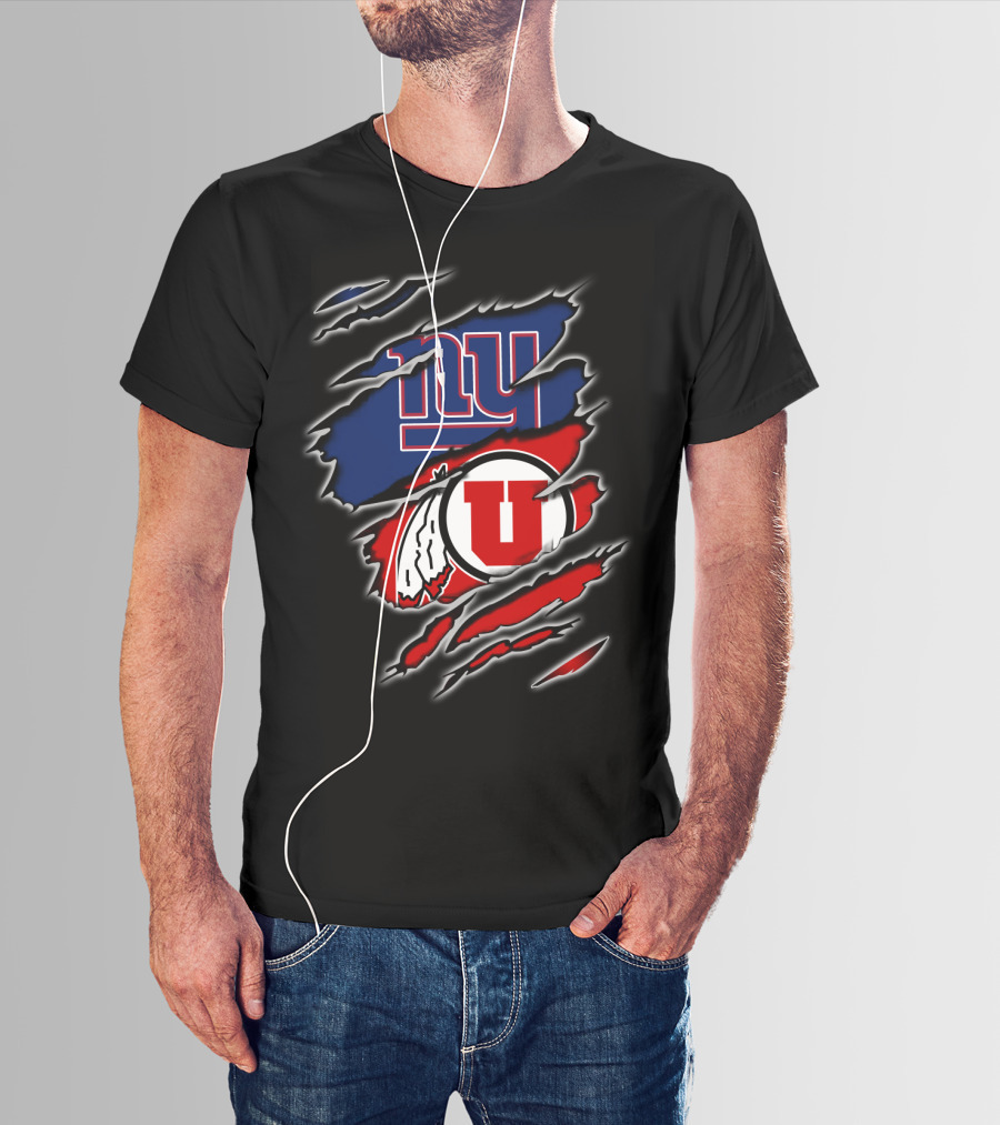 Giants Utes Dual Logo Scratch T-Shirt