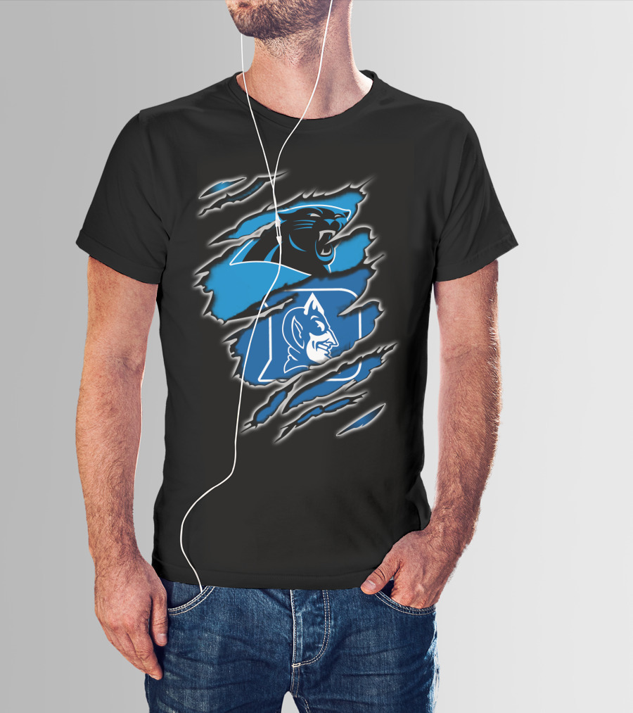 Panthers Duke Collaboration Ripped Blue T-Shirt