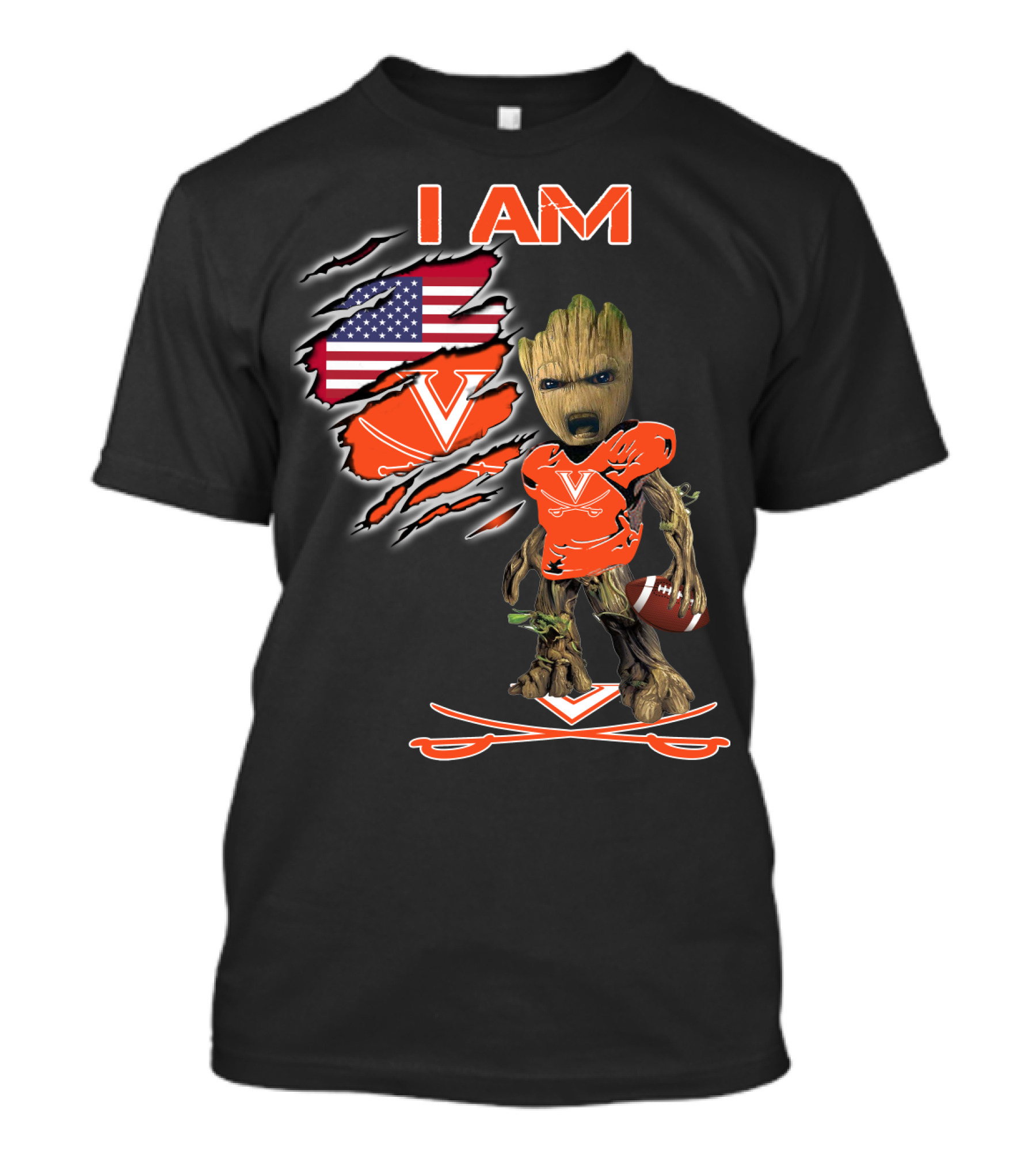 I Am Virginia Cavaliers Football Groot Fan T-Shirt