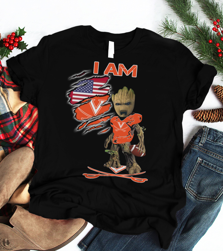I Am Virginia Cavaliers Football Groot Fan T-Shirt