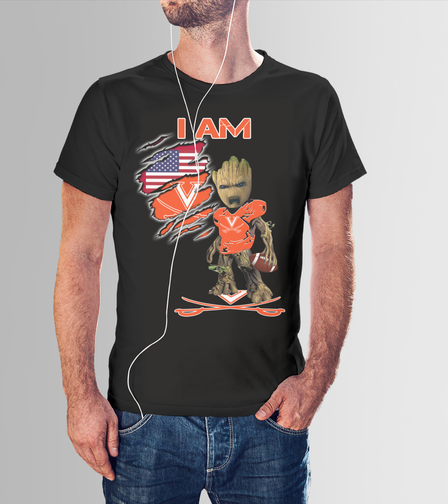 I Am Virginia Cavaliers Football Groot Fan T-Shirt