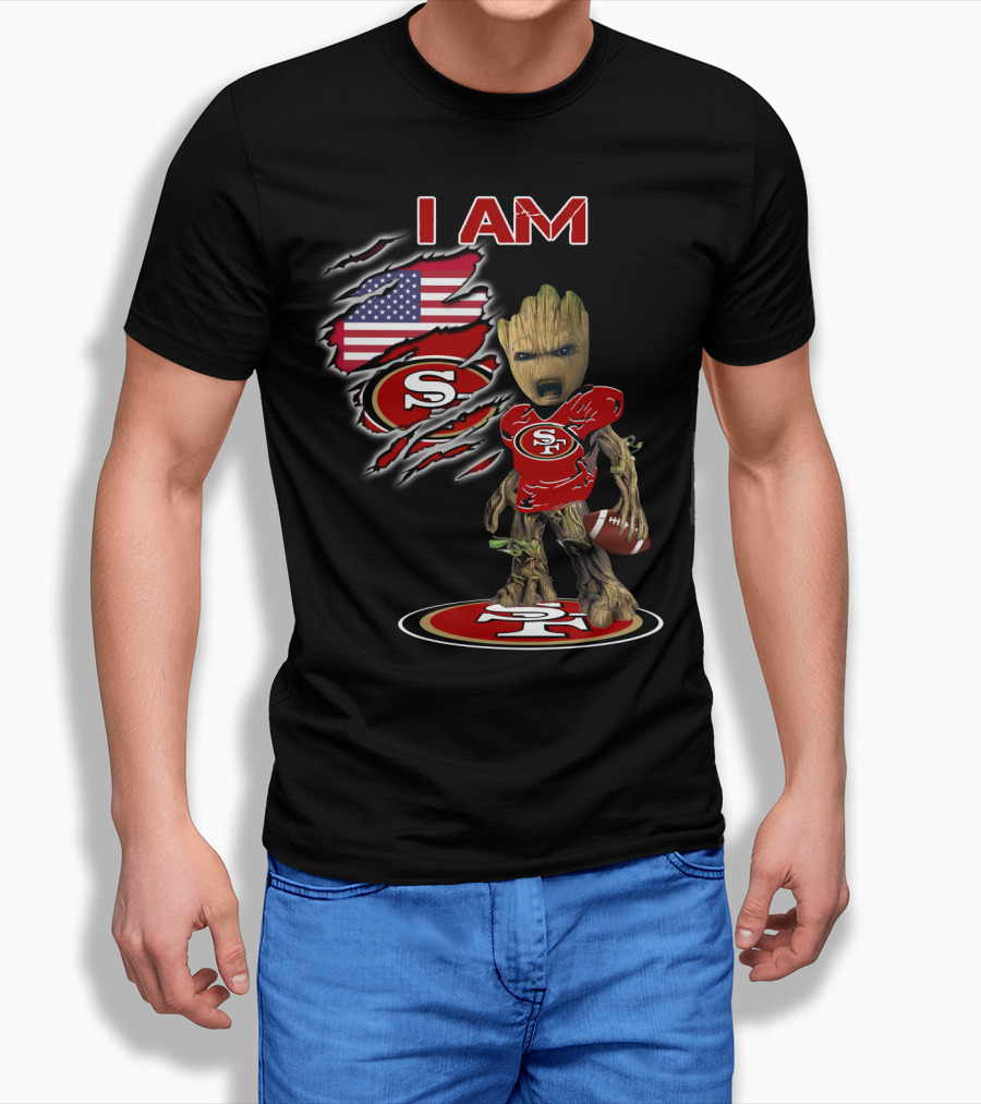 I Am Groot San Francisco 49ers American Football Fan T-Shirt