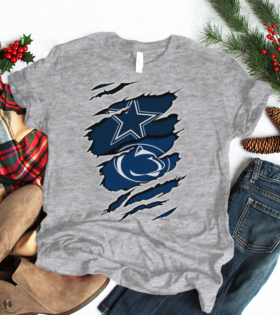 Dallas Cowboys Penn State Logo Fusion T-Shirt