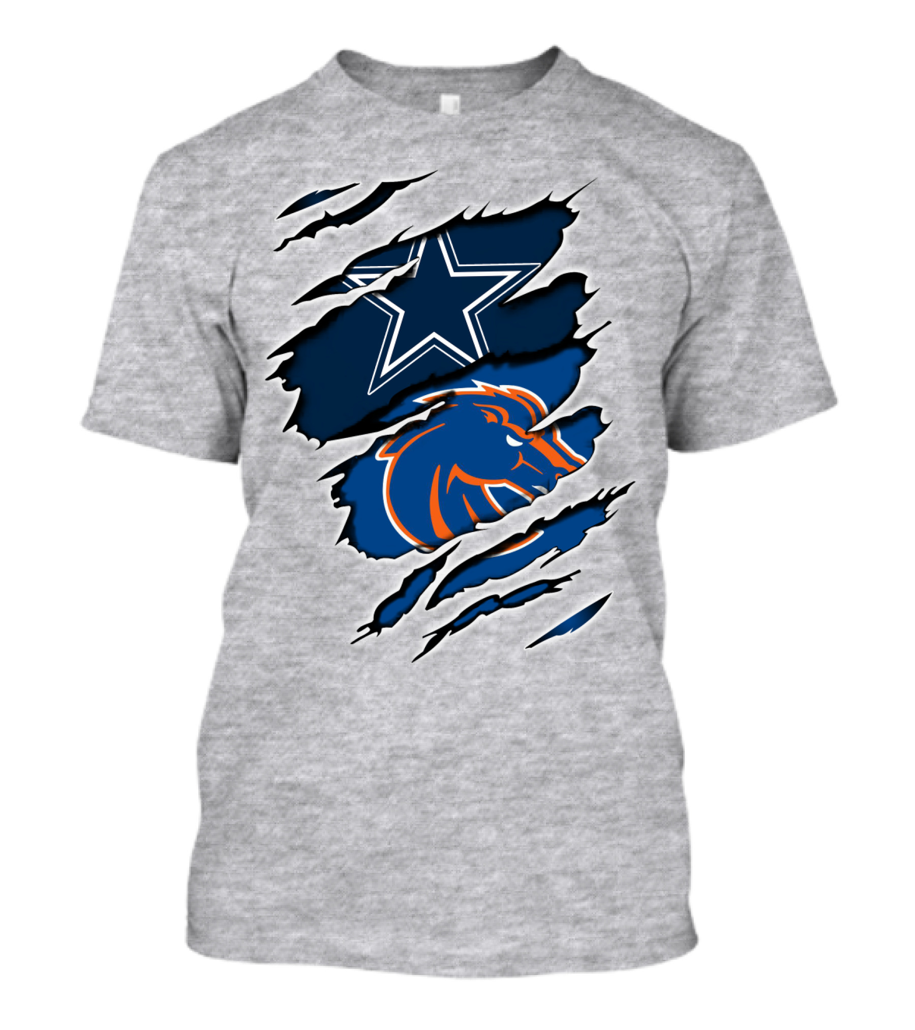 Dallas Cowboys Boise State Broncos Mashup T-Shirt