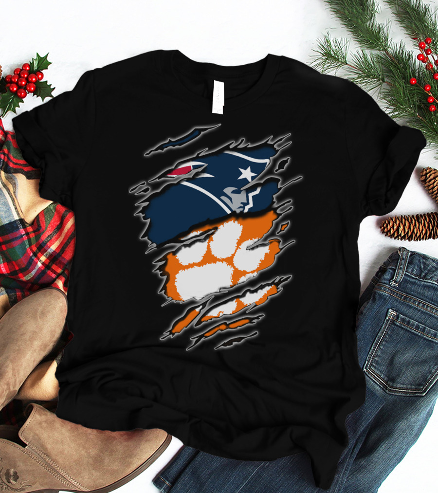 Patriots Clemson Paw Ripped T-Shirt