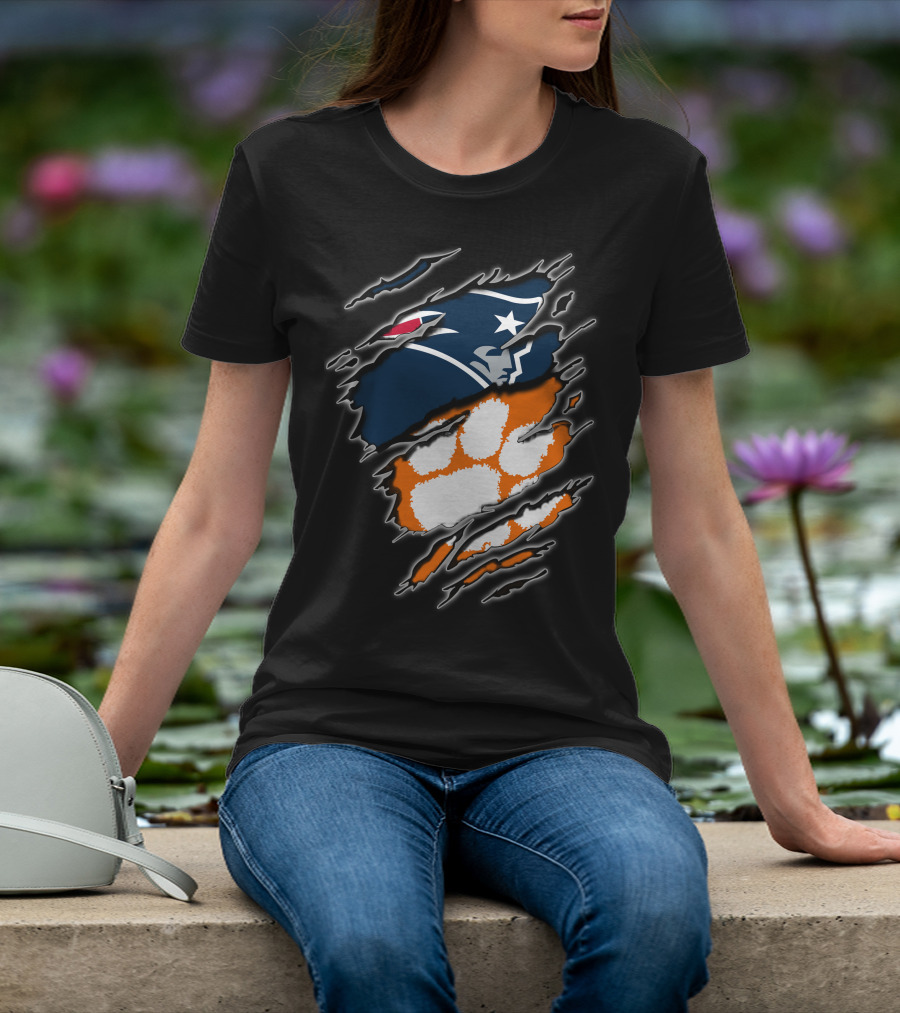 Patriots Clemson Paw Ripped T-Shirt
