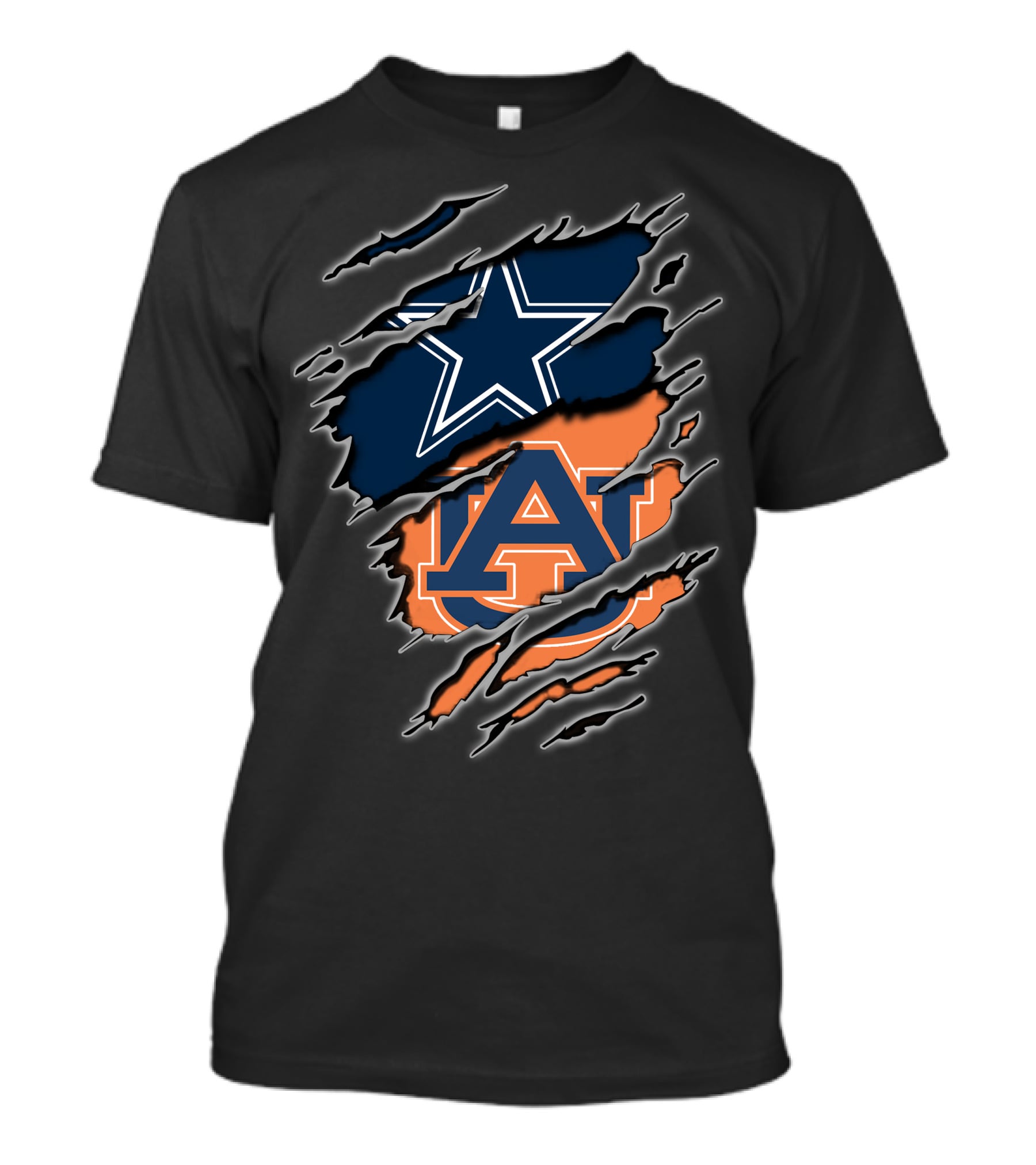 Dallas Cowboys Auburn Tigers Ripped T-Shirt