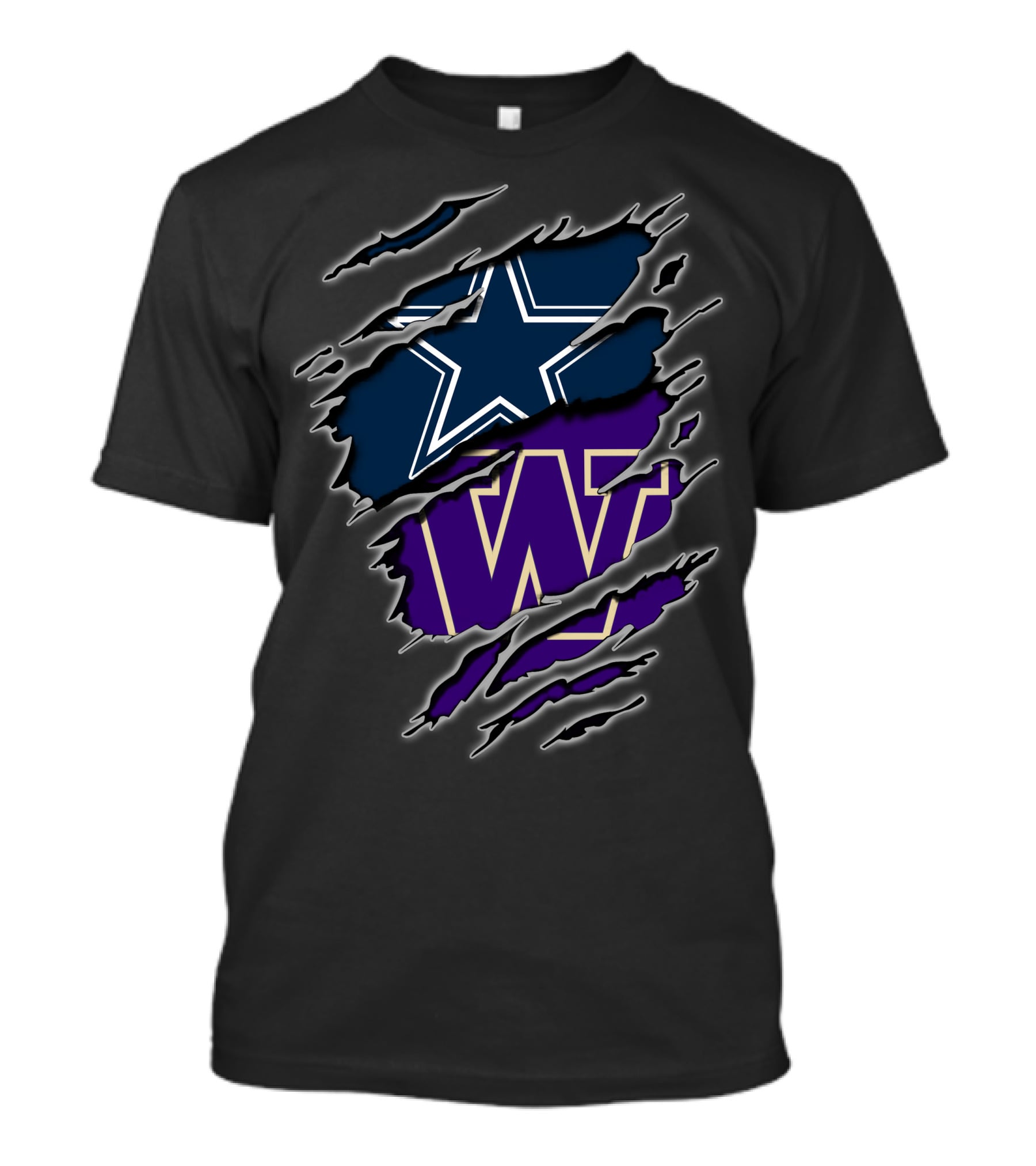 Dallas Cowboys Washington Huskies Logo Mashup T-Shirt