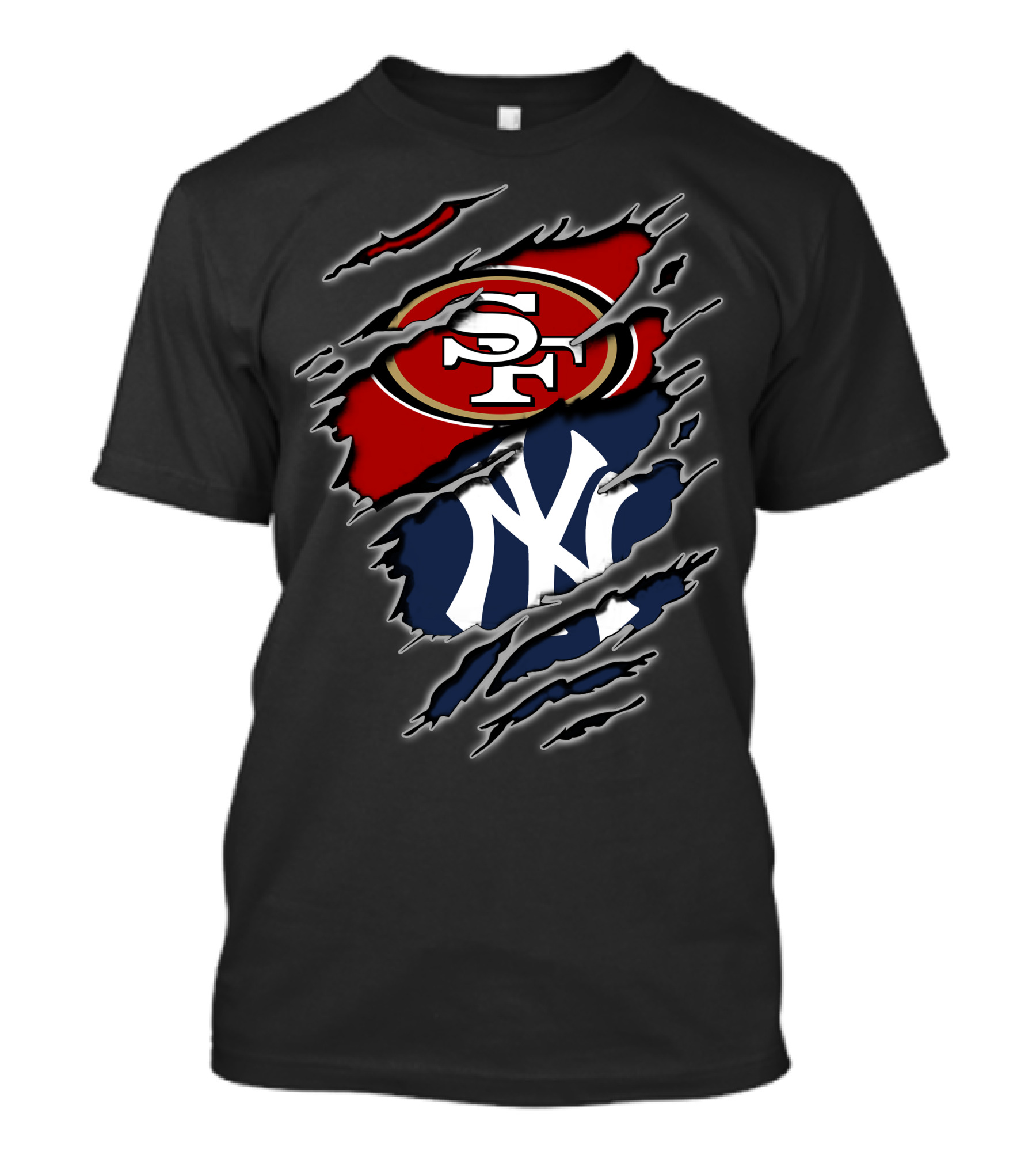 49ers Sf Yankees Ny Bold Collaboration T-Shirt