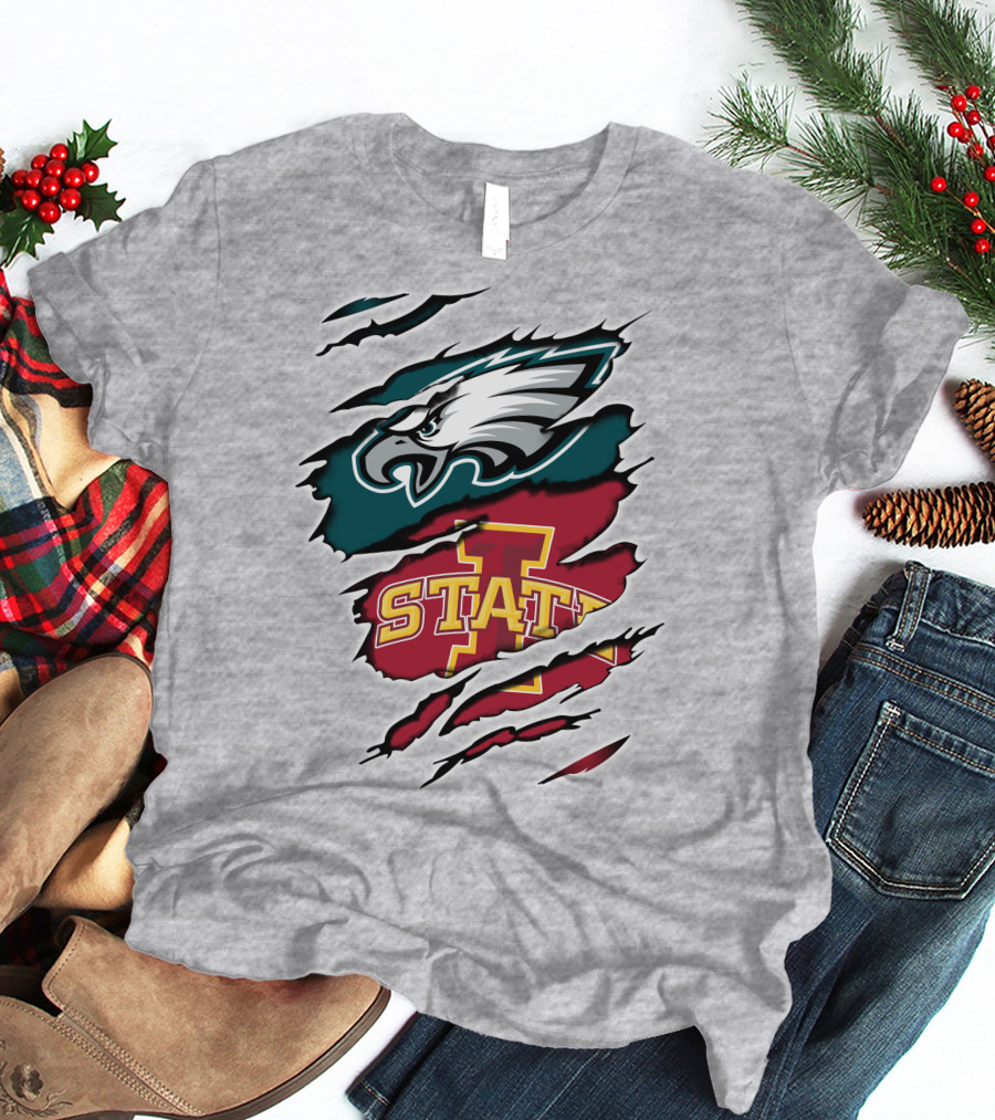 Philadelphia Eagles Iowa State Torn Claw T-Shirt