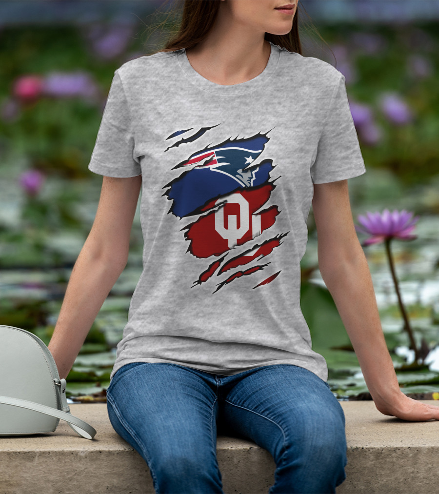 Patriots Sooners OU Logo Under Patriots Emblem T-Shirt