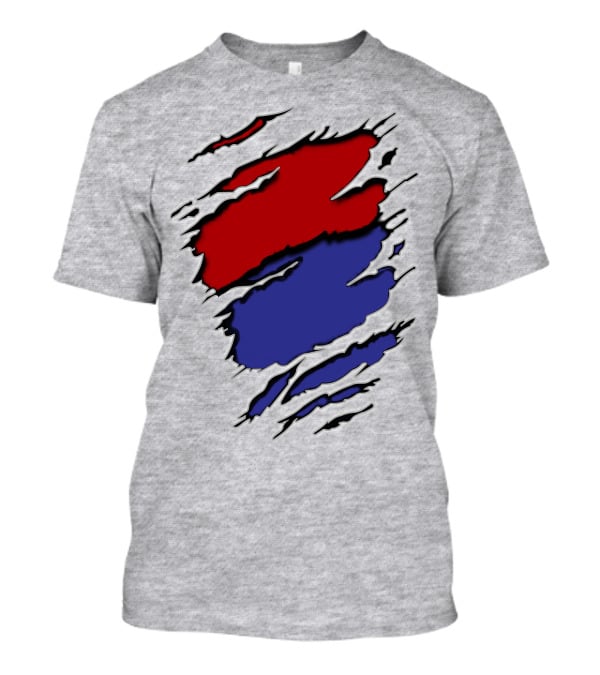 Batimore Washington Team Colors Red Blue Claw Marks T-Shirt