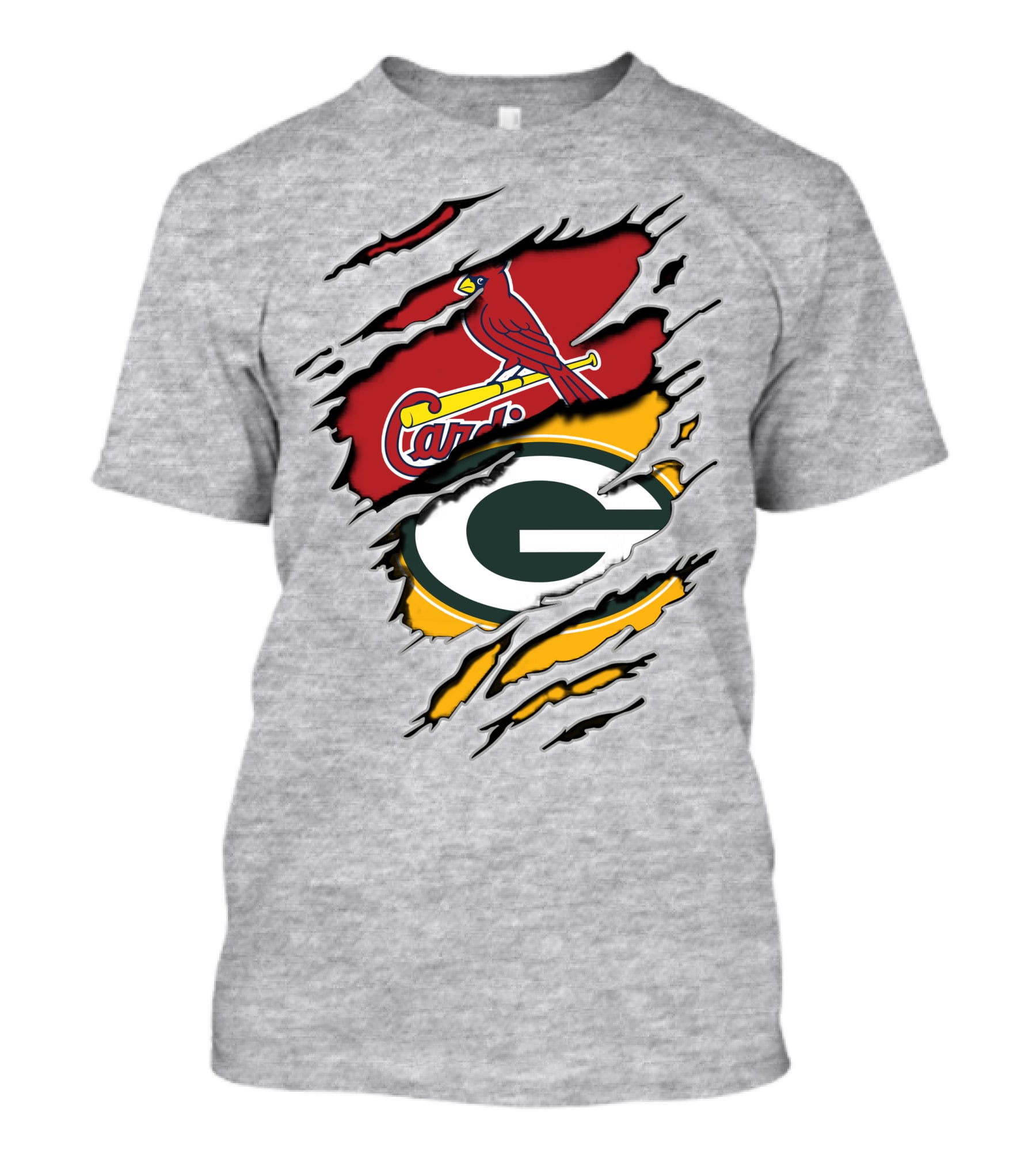 Green Bay Packers Arizona Cardinals Baseball Football Logo Mashup T-Shirt
