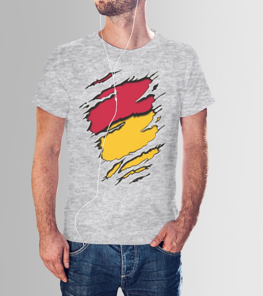 5Stee Red And Yellow Scratch Marks T-Shirt