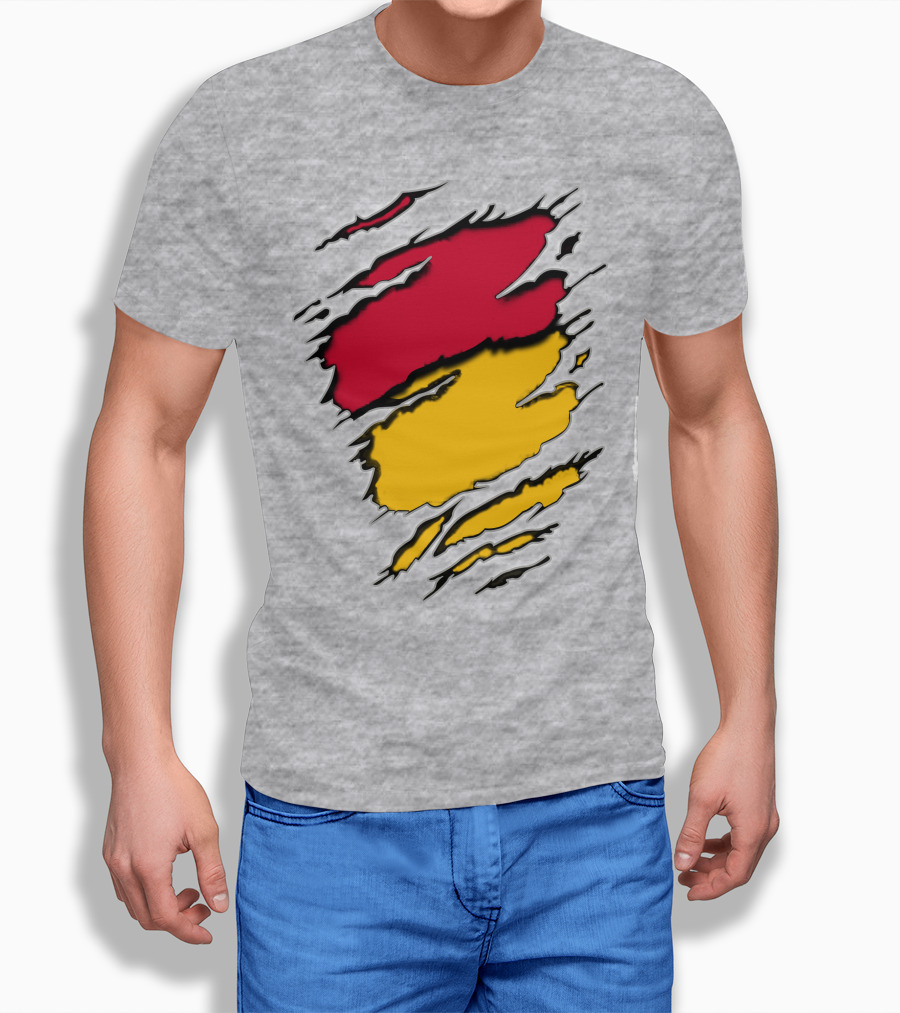 5Stee Red And Yellow Scratch Marks T-Shirt