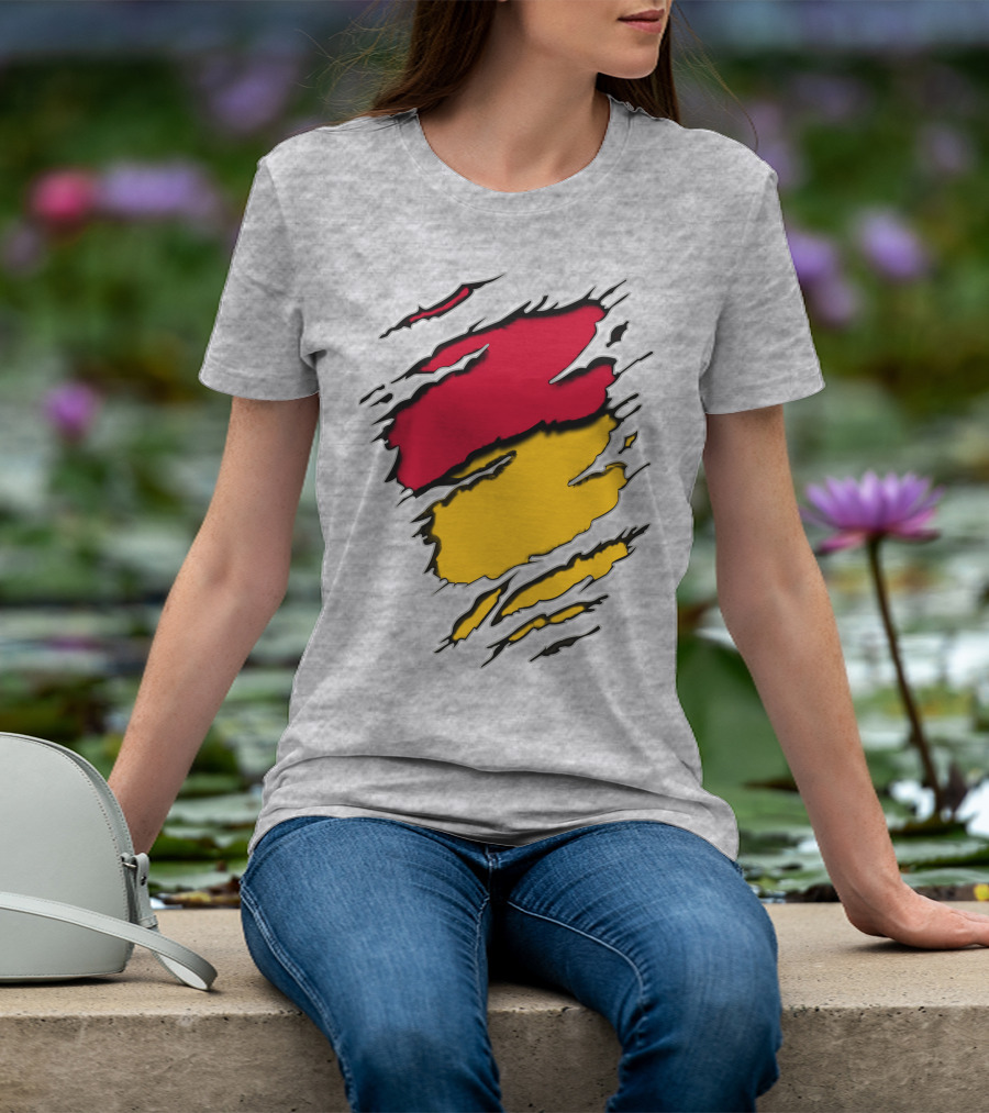 5Stee Red And Yellow Scratch Marks T-Shirt