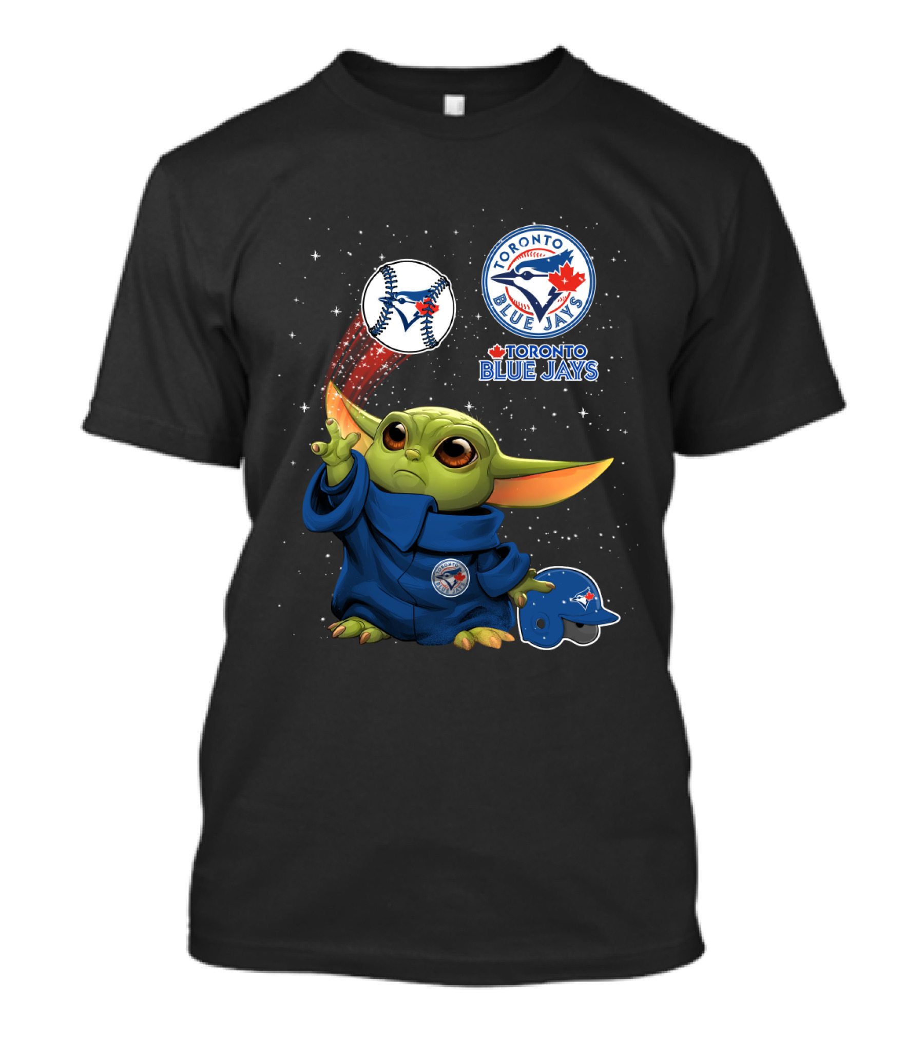 Toronto Blue Jays Baseball With Green Character And Baseball Hat T-Shirt