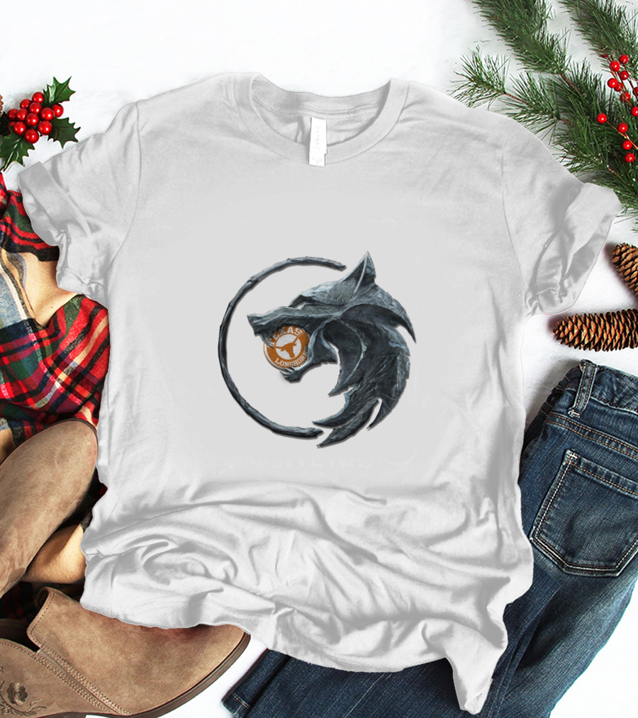 The Witcher Geralt Wolf Medallion Kaer Morhen School Crest T-Shirt