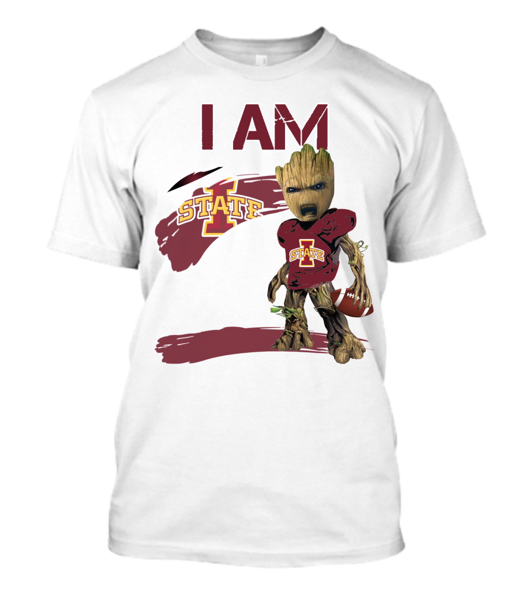 I Am Iowa State Baby Groot Football T-Shirt