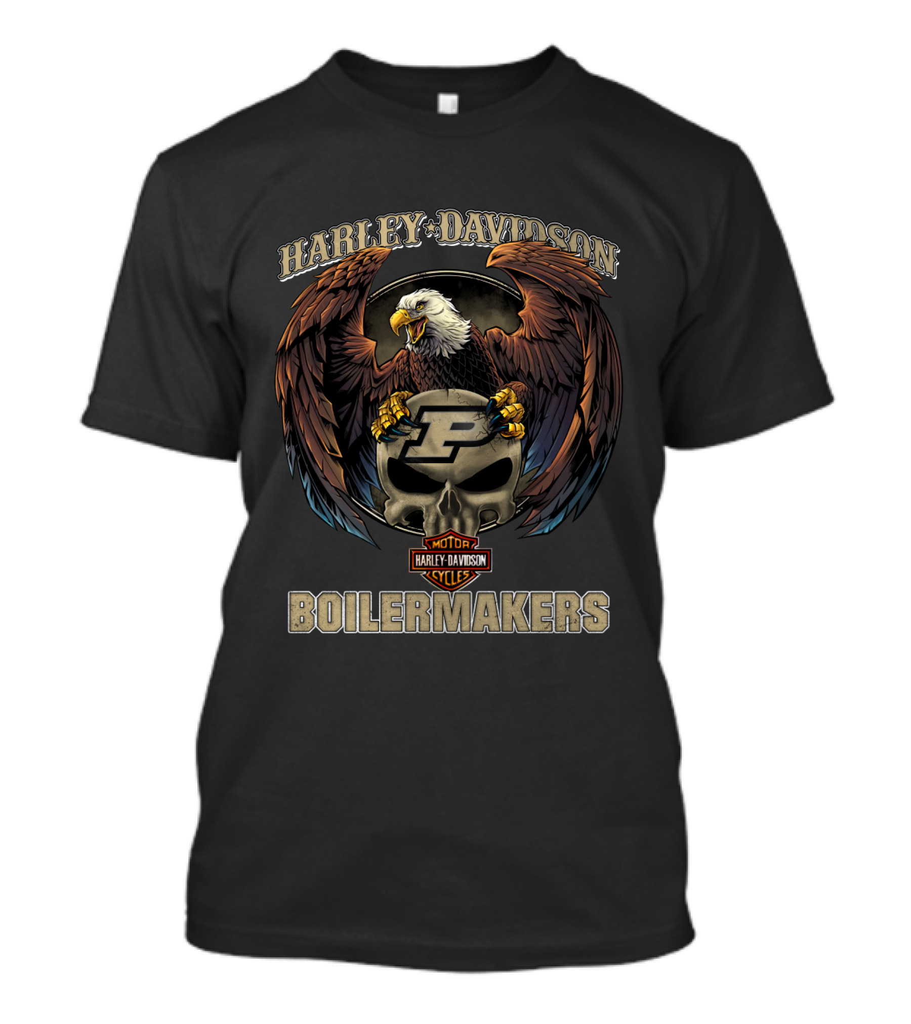 Harley Davidson Purdue Boilermakers Motor Cycles Eagle T-Shirt