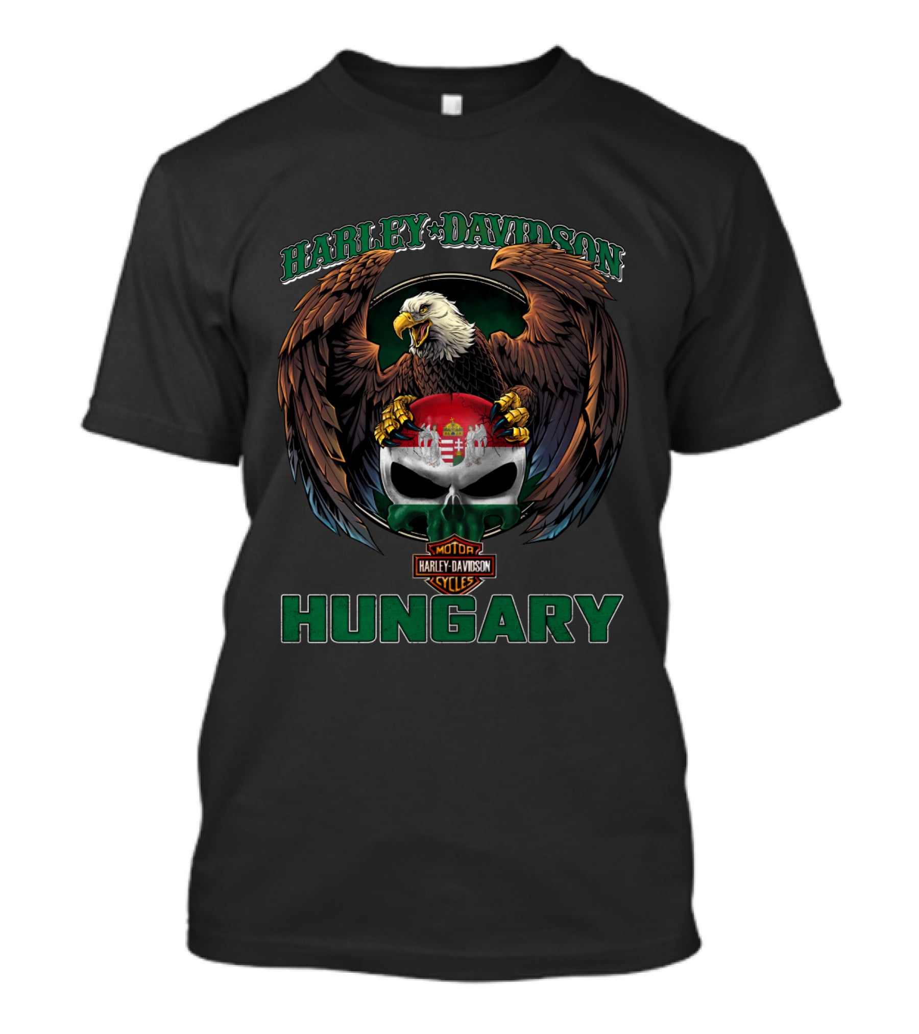 Harley Davidson Motor Cycles Eagle Hungary T-Shirt