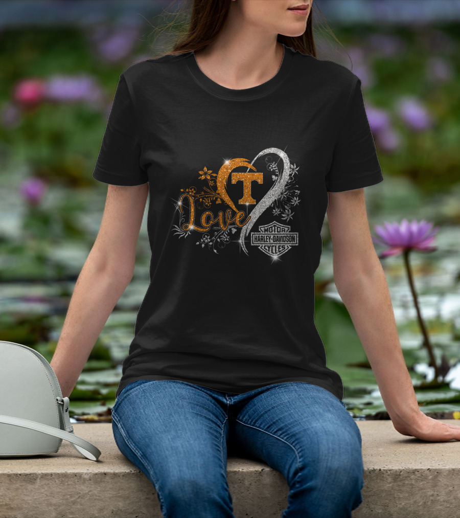Love Tennessee Volunteers Harley Davidson Motorcycles T-Shirt