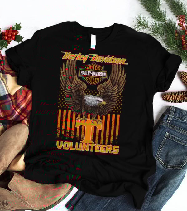 Harley Davidson Motor Cycles Tennessee Volunteers Eagle T-Shirt