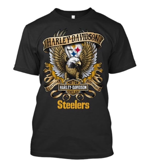 Harley Davidson Legendary Motor Cycles Steelers T-Shirt