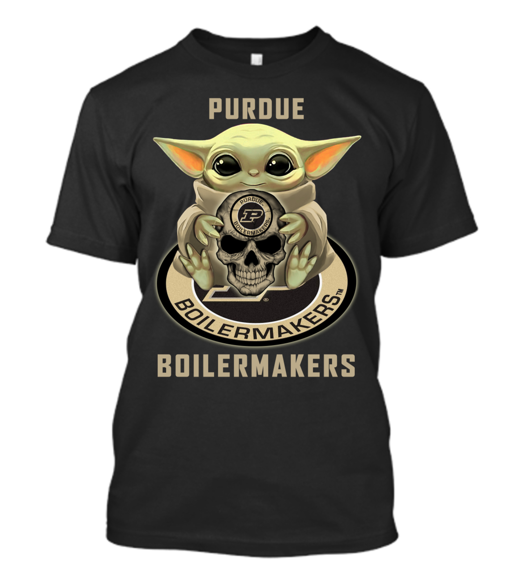 Purdue Boilermakers Yd1404 Baby Alien Skull T-Shirt