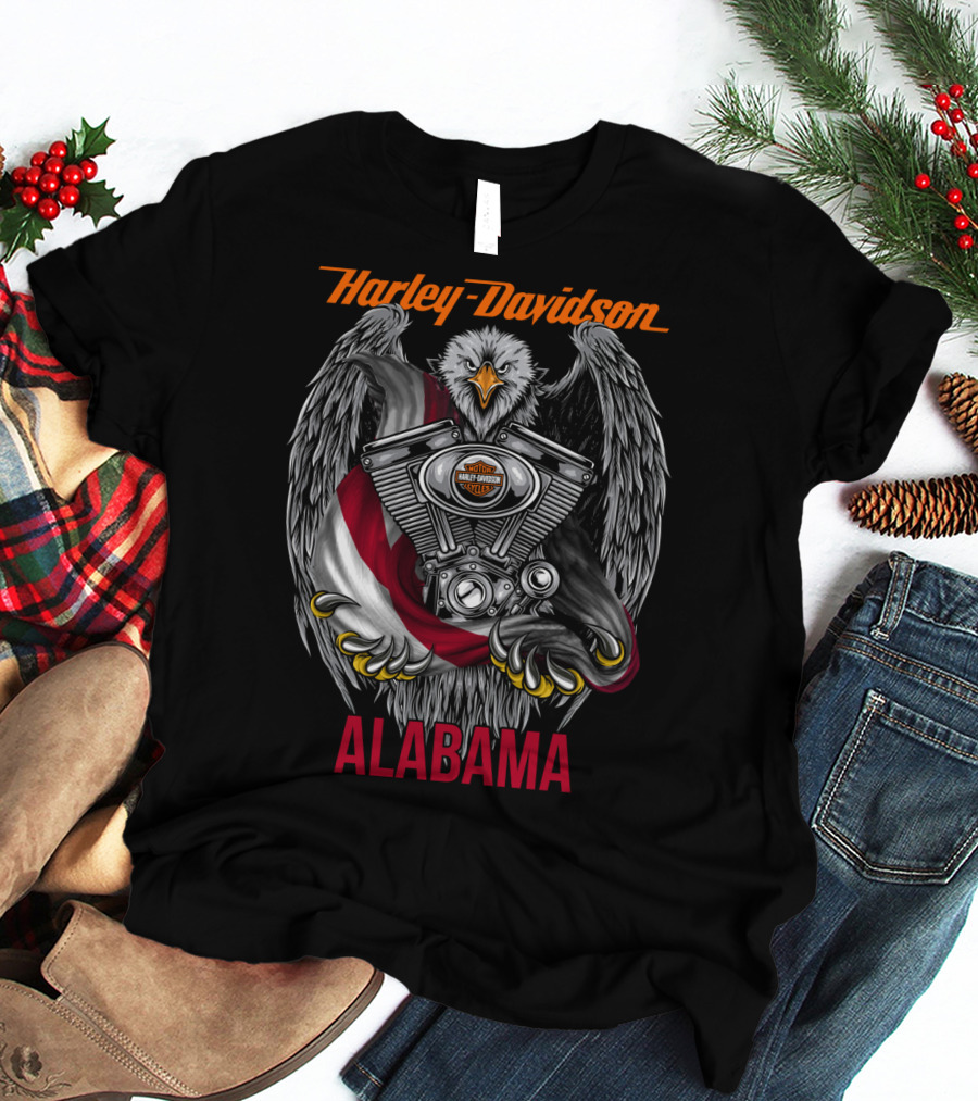 Harley Davidson Eagle Engine Alabama T-Shirt