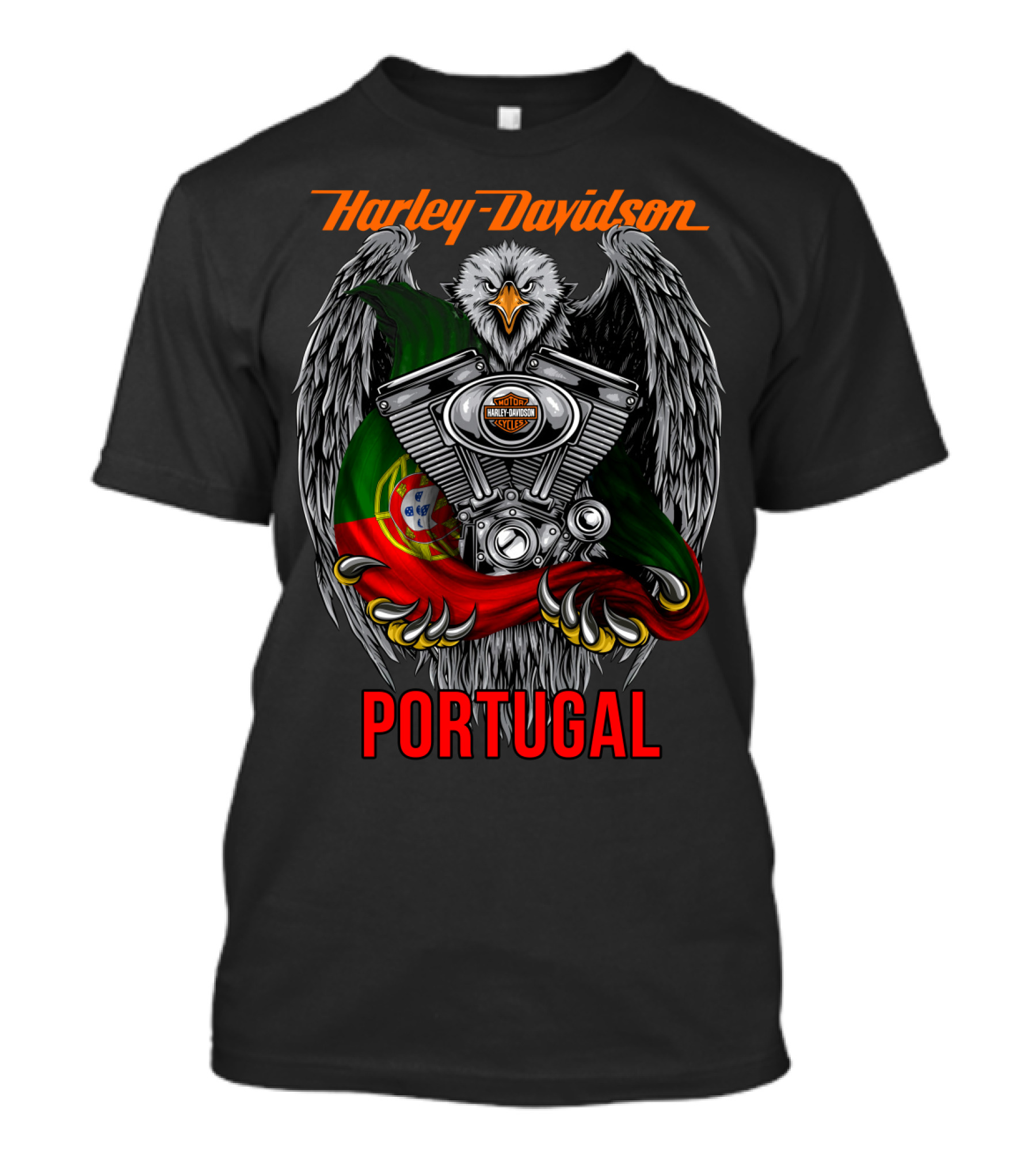 Harley Davidson Portugal Eagle Engine T-Shirt