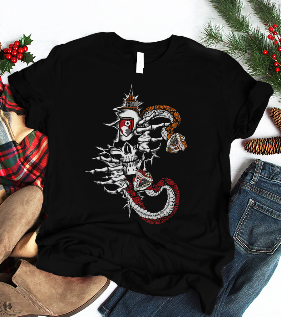 Skull With Snakes T-Shirt