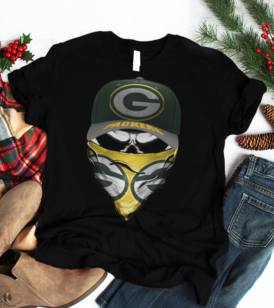 Green Bay Packers G Logo Cap And Bandana Combo T-Shirt