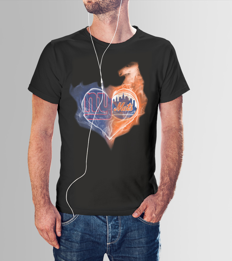 New York Giants Mets Heart T-Shirt