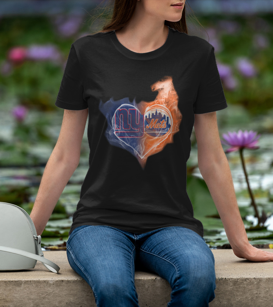 New York Giants Mets Heart T-Shirt