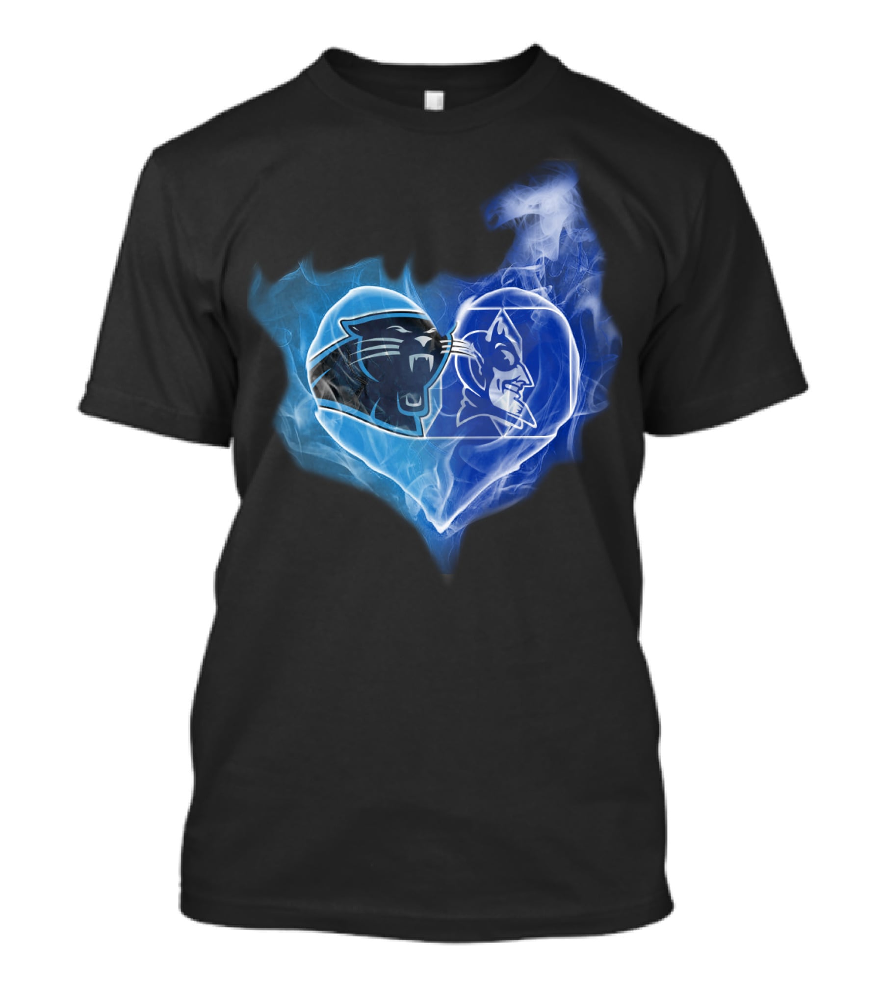 Panthers Duke Blue Devils Heart Fusion T-Shirt