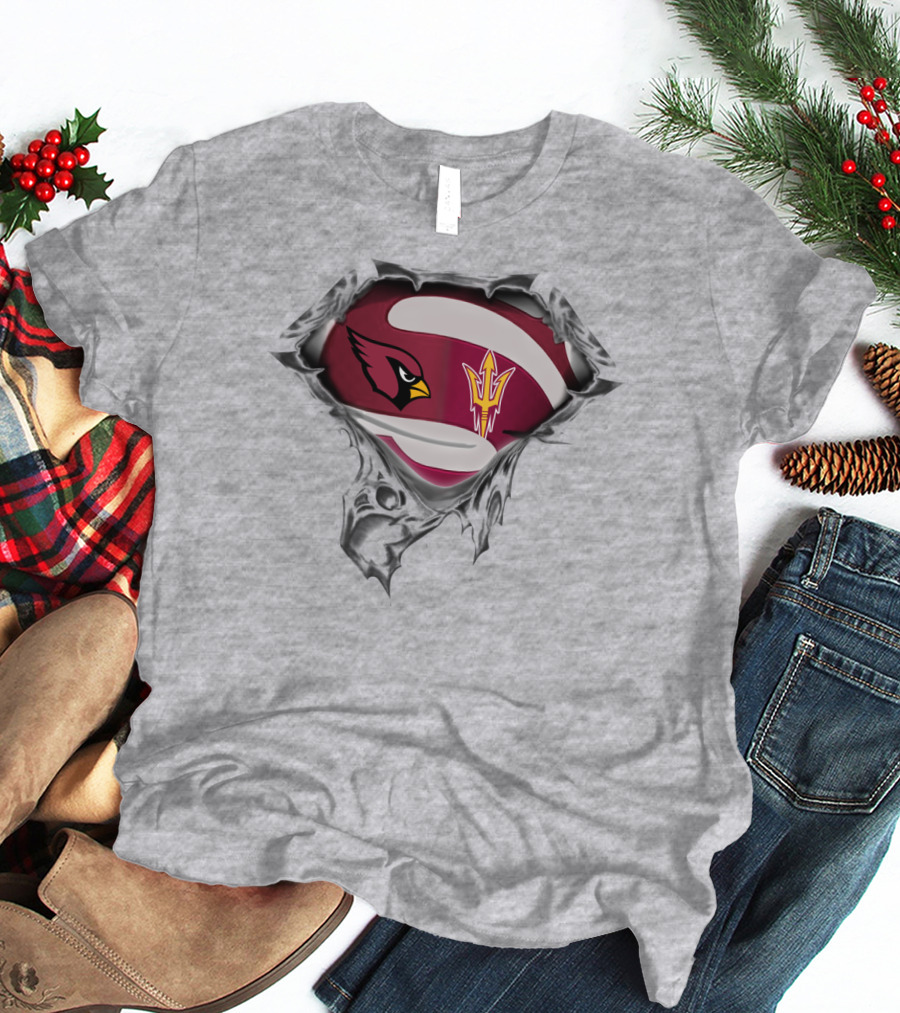 Cardinals Arizona State Logo Mashup Superhero T-Shirt