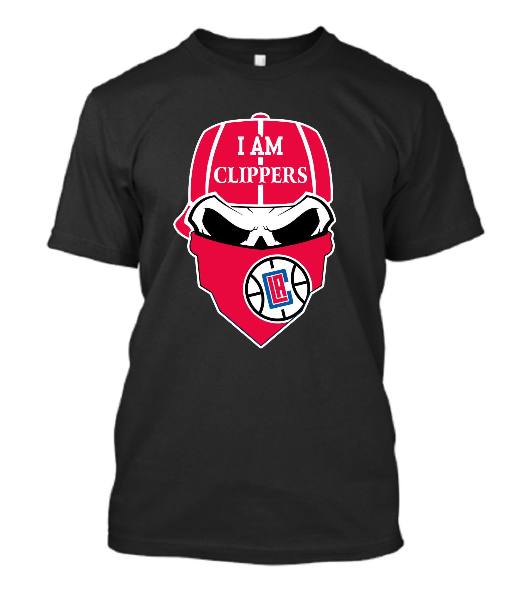 I Am Clippers La Clippers Skull T-Shirt
