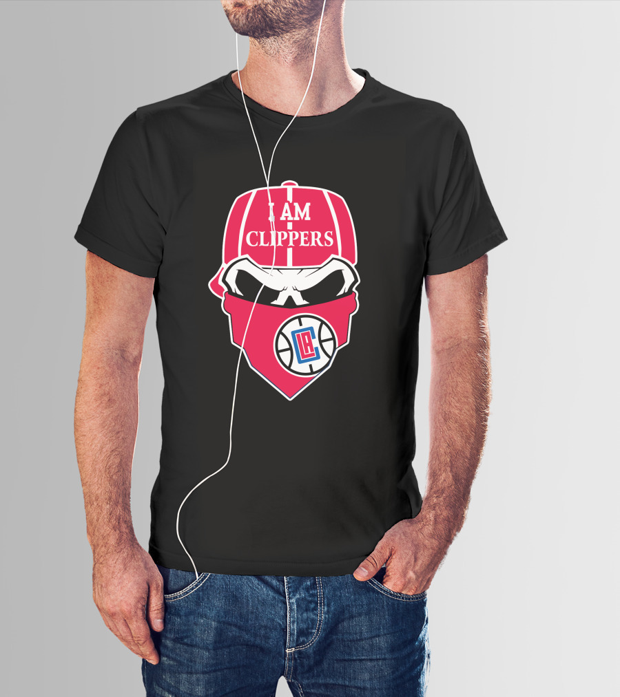 I Am Clippers La Clippers Skull T-Shirt