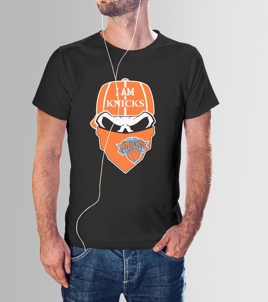 I Am Knicks New York Knicks Skull T-Shirt
