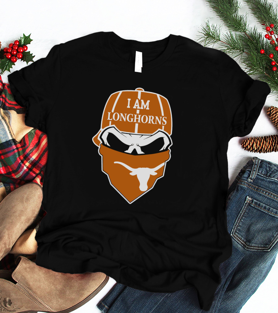 I Am Longhorns Texas Longhorns Skull T-Shirt