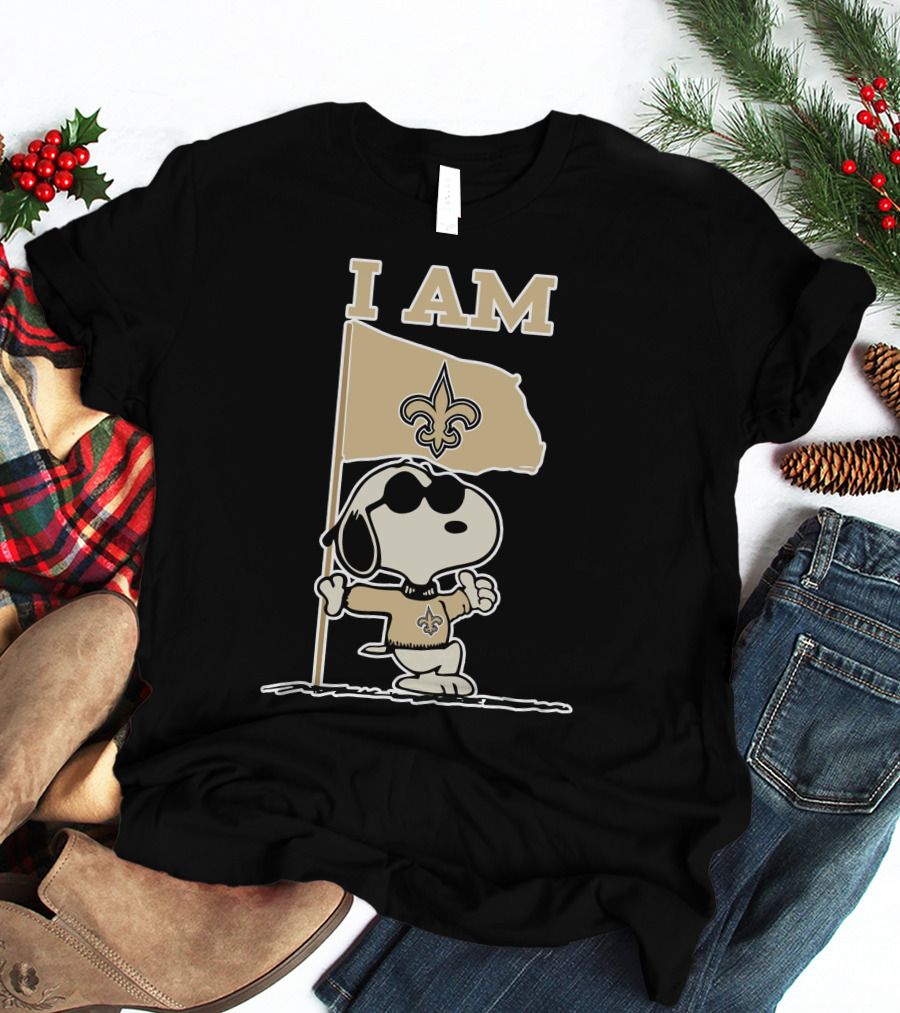 I Am New Orleans Saints Snoopy T-Shirt
