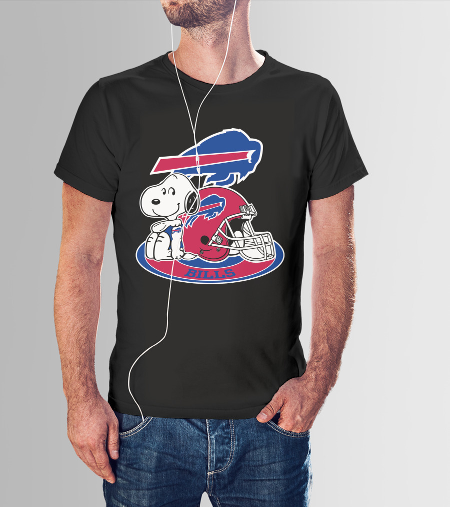 Buffalo Bills Snoopy Helmet T-Shirt