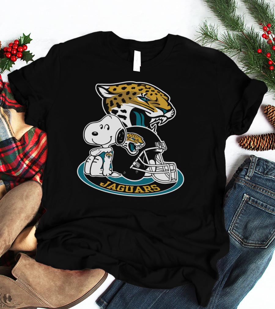 Jacksonville Jaguars Snoopy Helmet T-Shirt