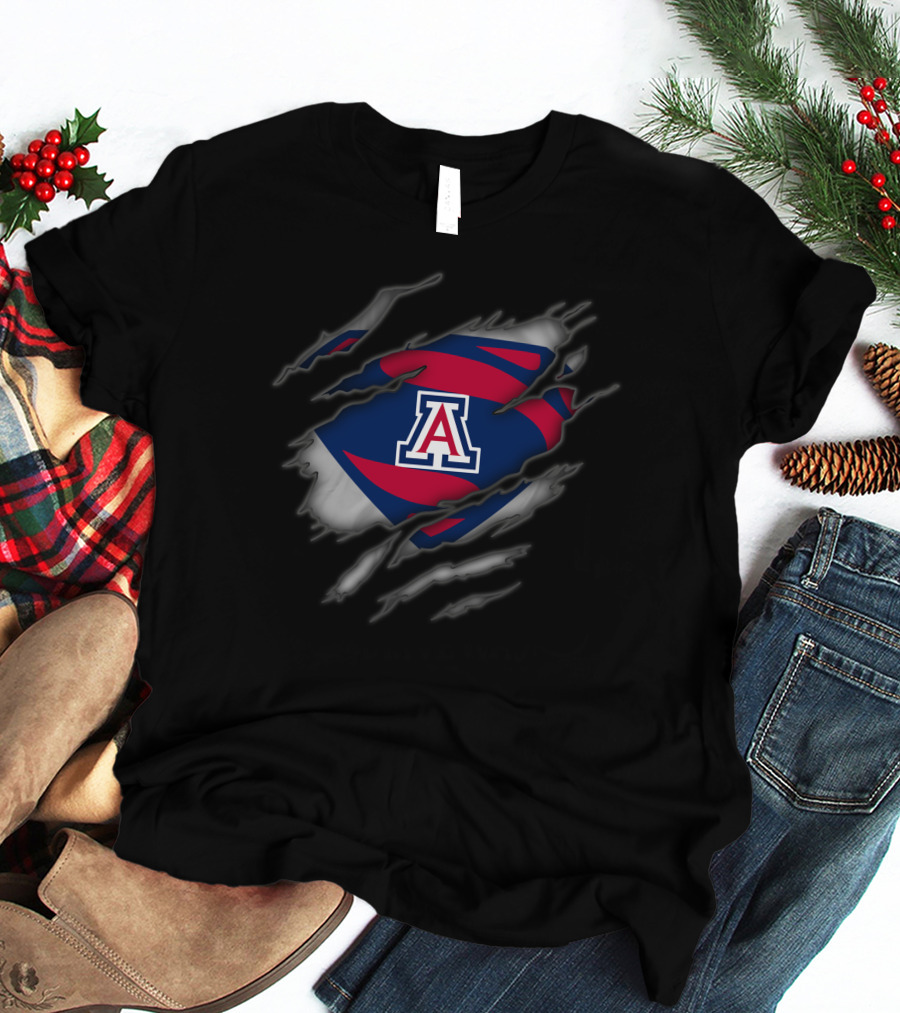 Arizona Wildcats A Logo Superman Style T-Shirt