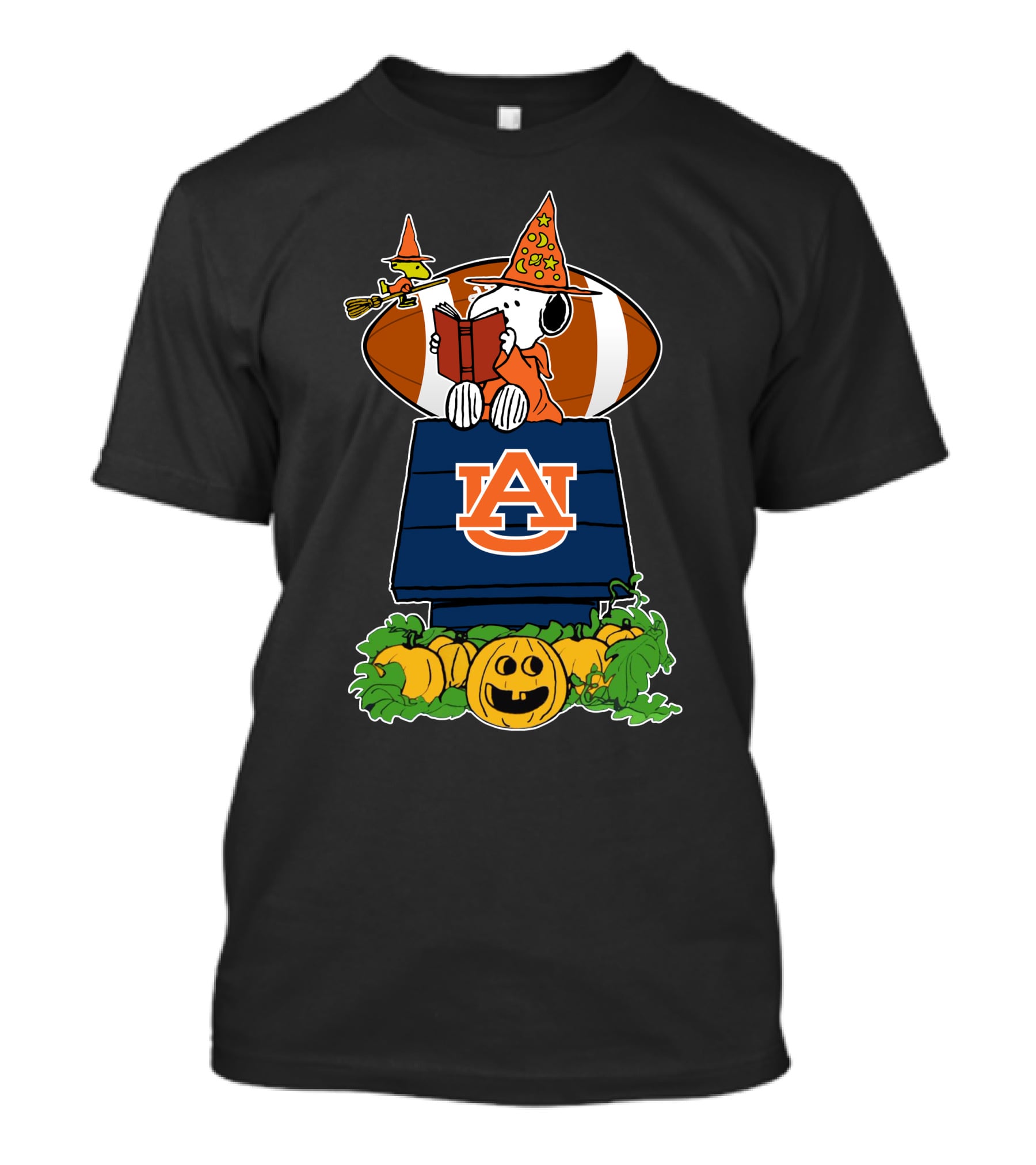 Auburn Tigers Snoopy Halloween Football Woodstock Pumpkin House T-Shirt