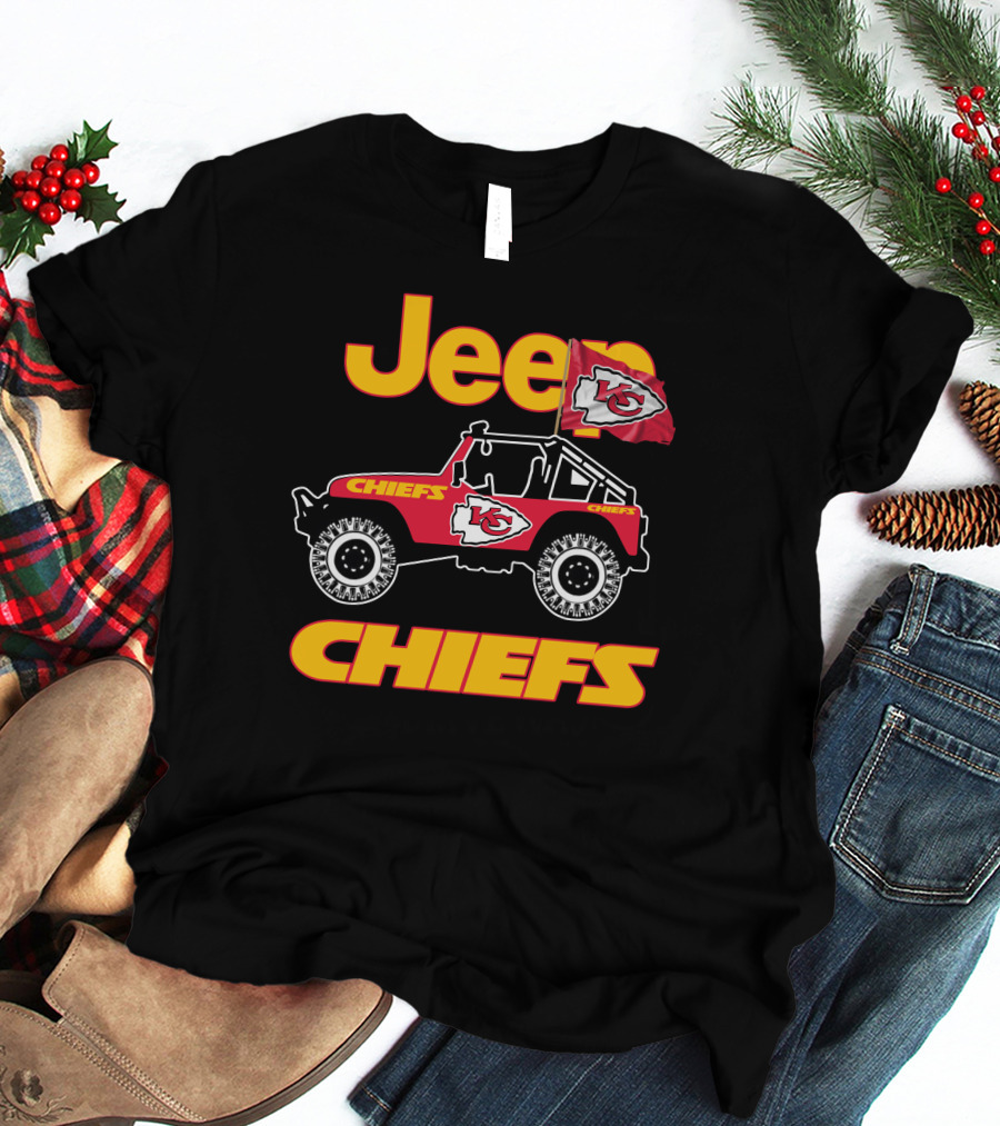 Jeep Chiefs Kansas City Flag T-Shirt